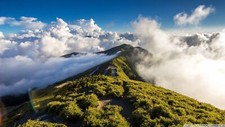Landscape nature clouds mountains sky Custom Gaming Mat Desk