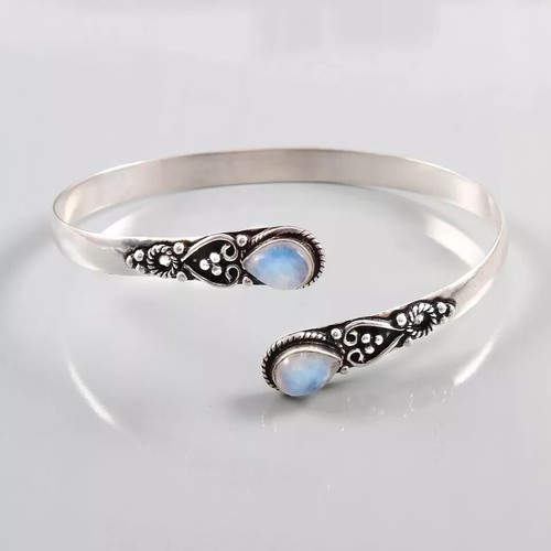 Ciondolo Argento Sterling 925 Con Pietra Di Luna Himalayana - Foto 6