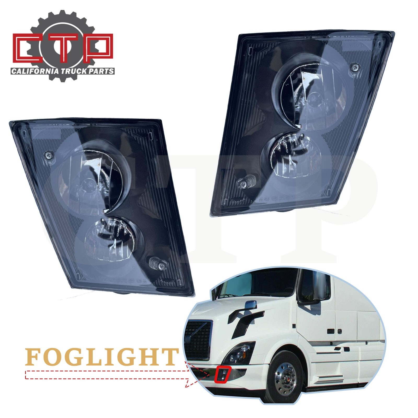 Fog Light Lamp for 2004-2017 Volvo VNL Pair (LH & RH ) 20737496 ...