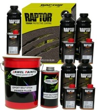  U-Pol Raptor Coating FORD ROSSO RED 5 bottles plus 4 Litre Epoxy Primer