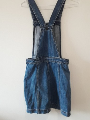 ALL ABOUT EVE Skirt Womens Size 8 Denim overalls Pockets Zips Blue Denim - Picture 2 of 8