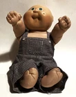 Cabbage Patch Kid Orig Appalachian Art Works Boy with Striped Coveralls 14" Tall