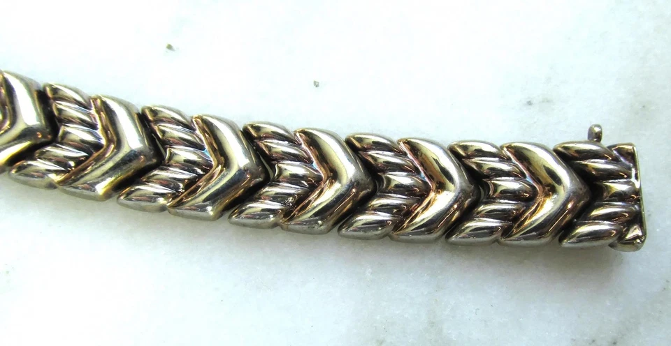 Pulsera de eslabones de plata esterlina vintage Milor Italia ETC10203 Foto 2 de 4