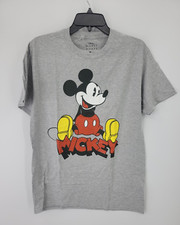 Mickey Mouse Disney Shirt Mens Medium Unisex Adult Crew Neck Retro Short Sleeve