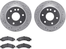 For 2000-2006 GMC Yukon Brake Pad and Rotor Kit Rear Dynamic Friction 35683SG