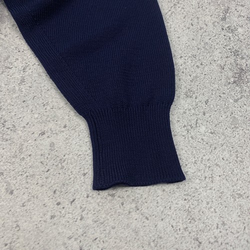 Ballantyne Gold Button Cardigan Navy Blue Wool Knit Jumper Pullover Size 42 - 第 12/18 張圖片