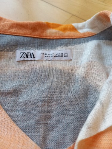 Zara Men Hemd M Bunt Leinenhemd - Bild 4 von 4