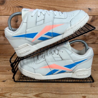 Reebok Turnschuhe Damengröße UK 4 cremeweiß klassisch Workout Lo Plus Schuhe Y2K