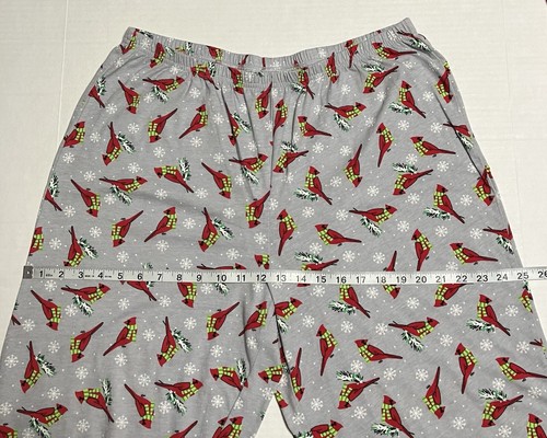 Womens Kim Rogers Winter Christmas Cardinal 2-Piece Pajamas Elastic Waist Red XL - Picture 14 of 17