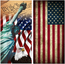 We the People American Flag LAMINATED Cornhole Wrap Bag Toss Skin Decal Sticker