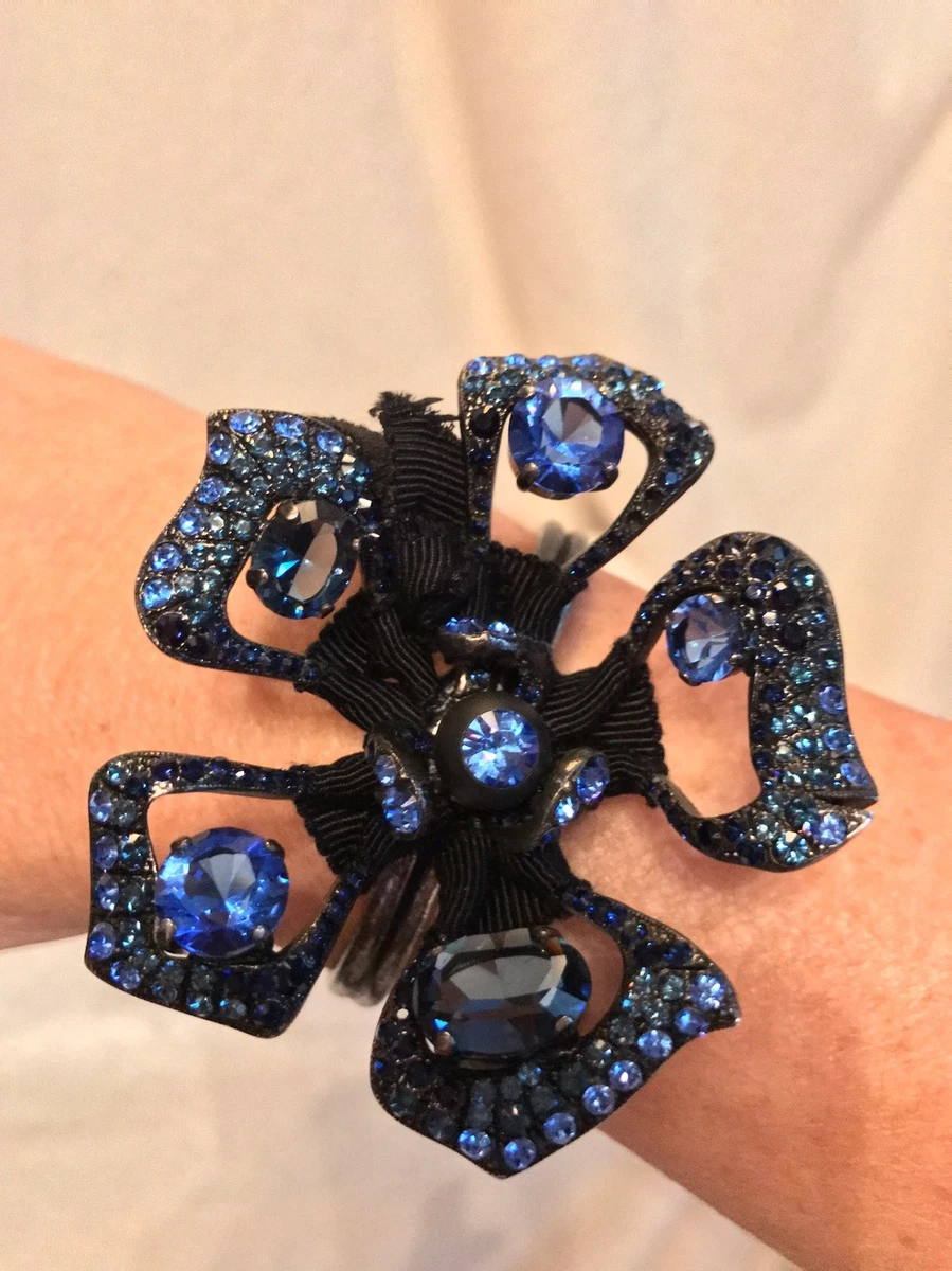 Navy blue crystal bracelet discount