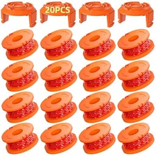 Eventronic 20 Pack WA0010 Trimmer String Compatible with Worx Weed Eater, 0.065"