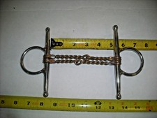 Stainless steel Double Twisted Copper Wire Full Cheek Snaffle Horse Bit - 5"