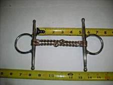 Stainless steel Double Twisted Copper Wire Full Cheek Snaffle Horse Bit - 5"