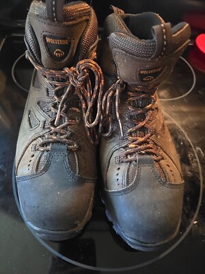 Wolverine Mens Size 12M Hudson Brown Leather Steel Toe Boot  display picture 2