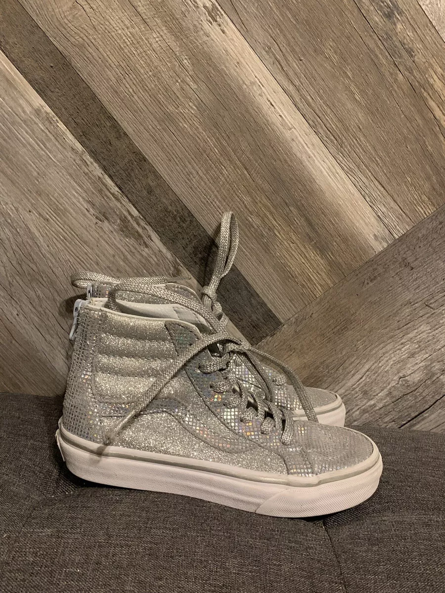 Iridescent glitter vans top