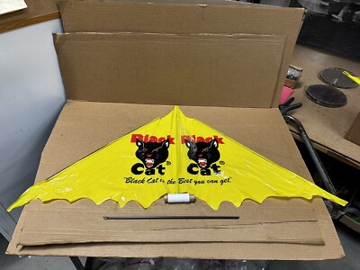 Vintage BLACK CAT FIREWORKS KITE For Kids!  - RARE 4th of July Memorabilia