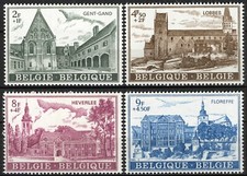 Belgium 1973, Culture, Architecture set MNH, Mi 1715-1718