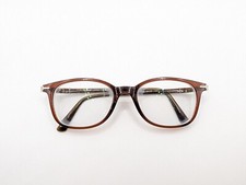 Persol Eyeglasses Frames Only, 3183-V 1076, 52-19-145, Brown, Made in Italy
