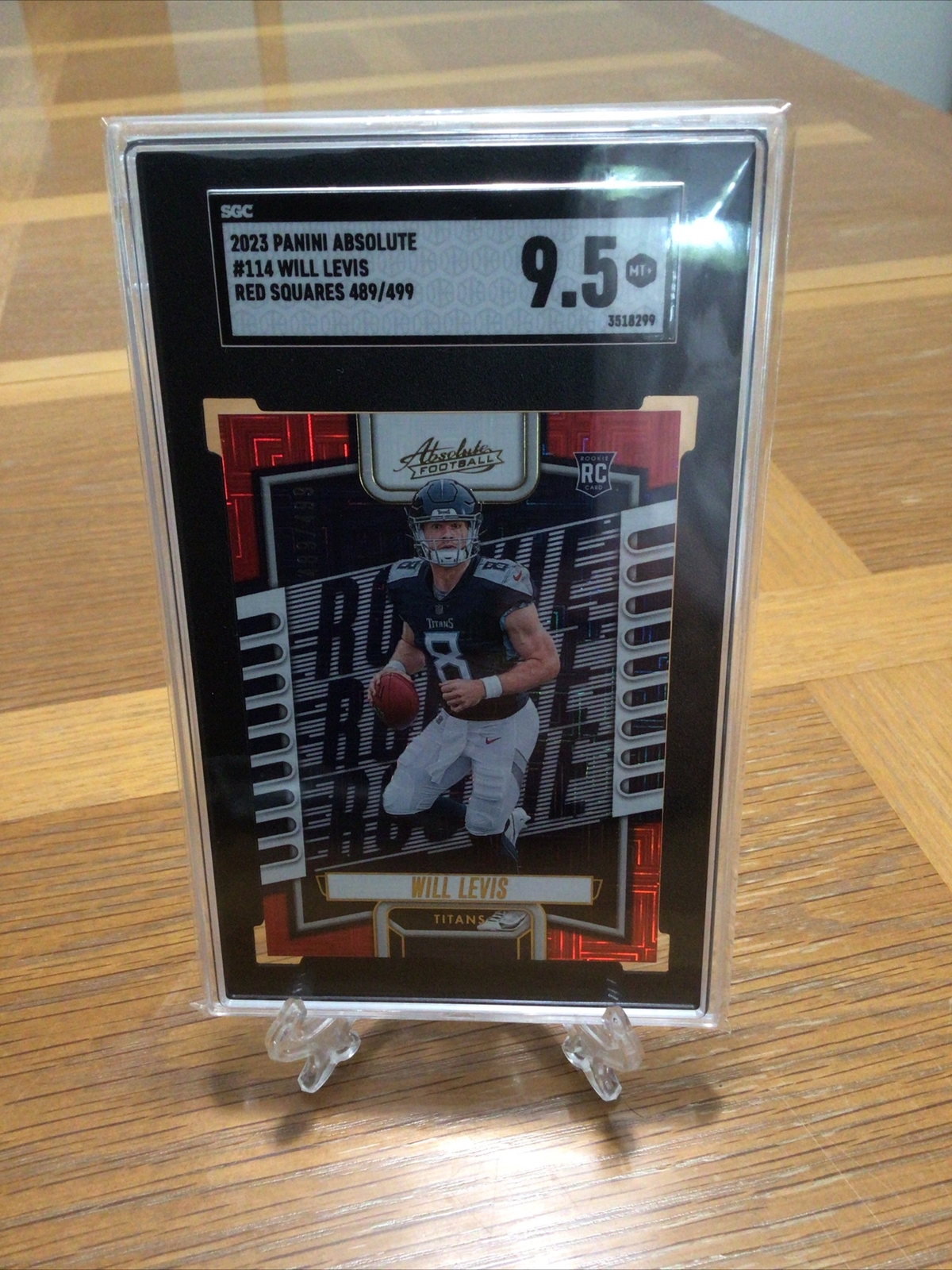 2023 Panini Absolute - Rookies Red Squares #114 Will Levis /499 (RC)