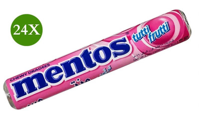  SCHNELLER VERSAND  24er Pack X Mentos Chewy Candy Tutti Frutti Geschmack...