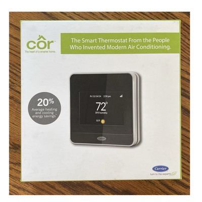 Carrier TP-WEM01 Smart Wi-Fi Programmable Thermostat Touch Control Black Silver
