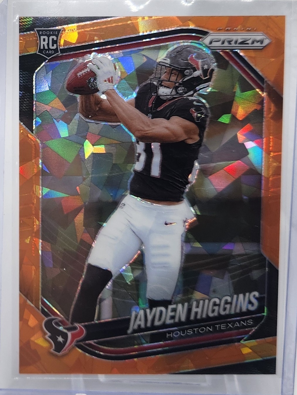 Jayden Higgins 2025 Panini Prizm 376 Orange Ice Prizm