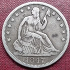 1847 O Seated Liberty Half Dollar 50c Better Grade XF #103105