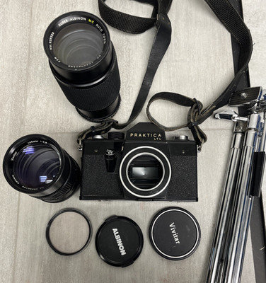 Praktica LTL Camera with Vivitar and Albinon lenses