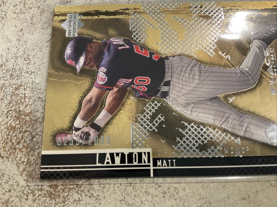 BÉISBOL CUBIERTA SUPERIOR 2000 DIAMANTE NEGRO EDICIÓN NOVATO. SP 259/100 ORO MATE LAWTON Foto 4 de 4