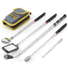 Telescoping Magnetic Pickup Tool Set, Inspection Mirror Telescoping, LED Flashli