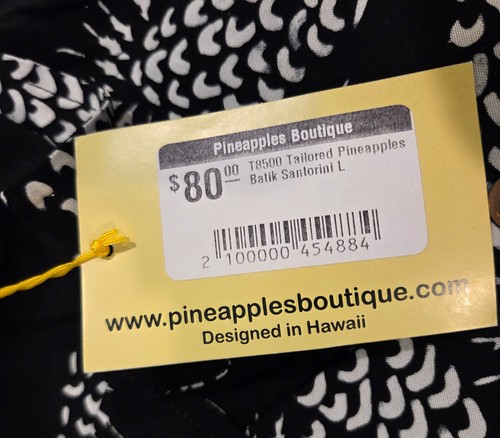 Neuf ! Chemise tropicale boutonnée homme L batik boutique ananas conçue à Hawaï - Photo 12/14