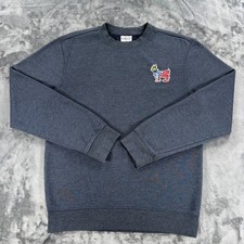 GOAT USA Crewneck Sweatshirt Mens Small Gray Embroidered Logo Pullover Golf