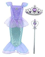 Little Mermaid Ariel Costume for Girls Dress Up - Ideal for 3-4 Years Pink