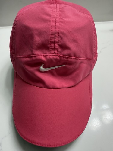 Nike Featherlight Dri-FIT Pink Mesh Adjustable Running Cap Breathable Tailwind