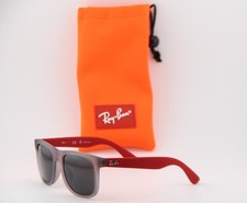 NEW RAY-BAN JUNIOR RJ 9069SF 7059/87 CLEAR RED RUBBER AUTHENTIC SUNGLASSES 50-16