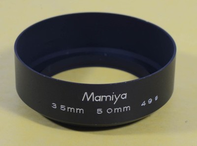 Black MAMIYA Lens Hood 35mm 50mm 49mm Thread Diameter