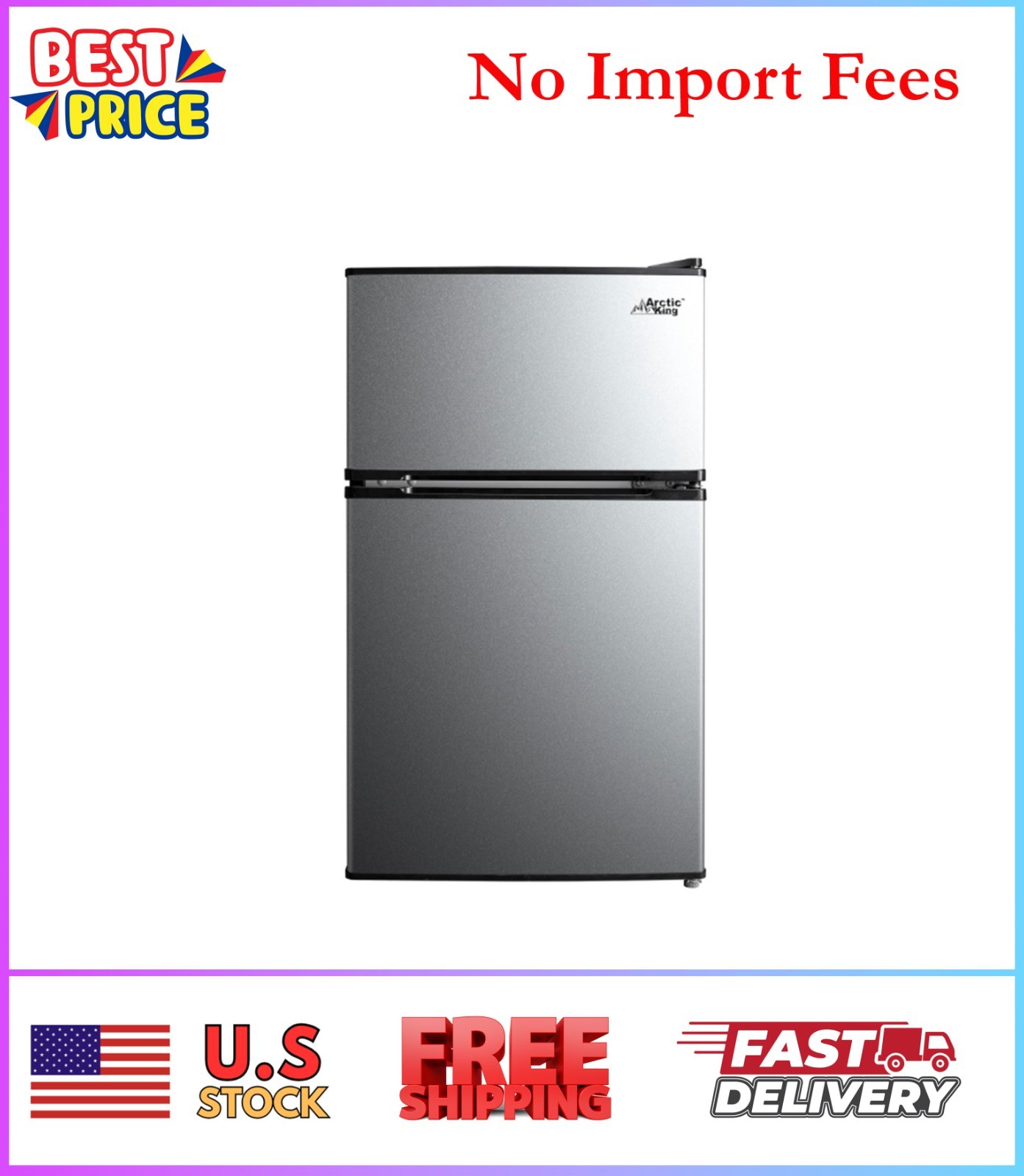 With Freezer, Stainless Steel, E-star