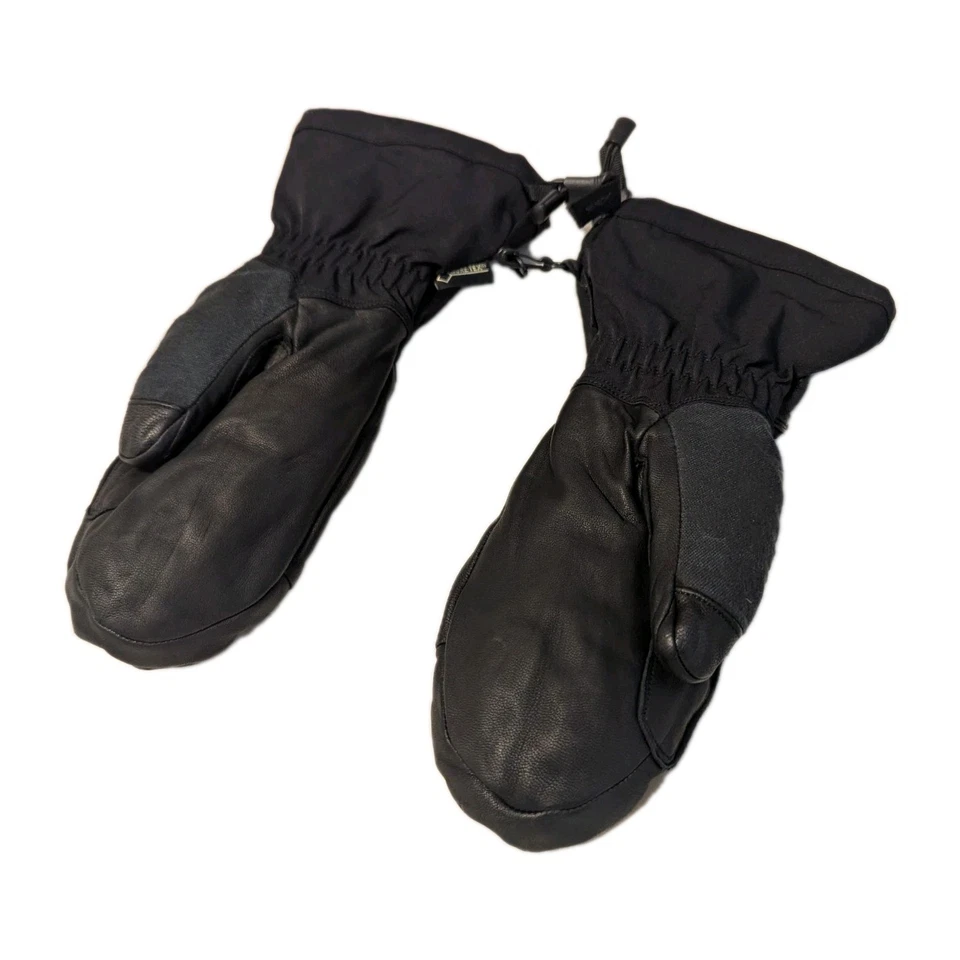 Black Diamond Mens Goretex Ski Snowboard Guide Mitten Gloves Goatskin Black M - Image 4 of 4