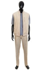 BRETT JOHNSON 5315$ Sand Brown Suede Gilet Vest