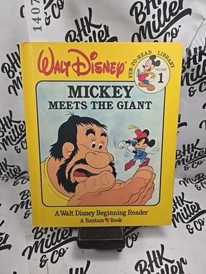 WALT DISNEY Mickey Meets the Giant Beginning Reader Vol 1 Hardcover 1986