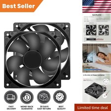 Versatile 2-Pack 12V DC Cooling Fans - Perfect for PCs, Amplifiers More