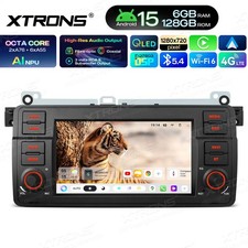 Android 15 Autoradio Navi f�r BMW E46 M3 CarPlay GPS 128GB QLED LTE 4G DSP BT5.4