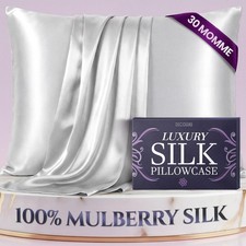 100 Pure Mulberry Silk Pillow Case King Size Highest Grade 30 Momme 6A , L...