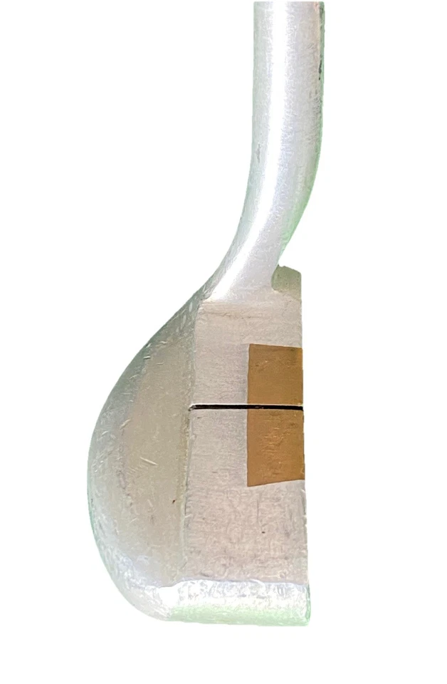 Putter de inserción de latón Otey Crisman 17 SB 1971 diestro acero 35 en anillo negro y agarre de tapa Foto 4 de 4