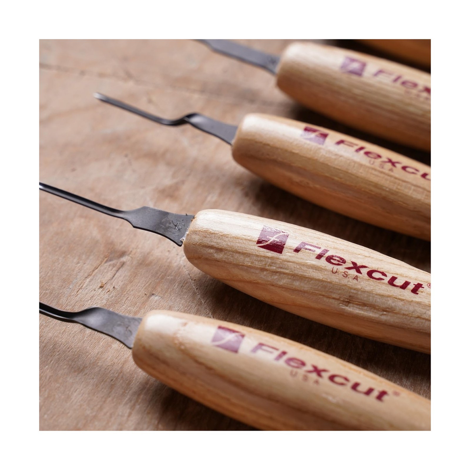 Flexcut 1.5mm Micro Tool Set - 6 Chisel Wood Carving Tools