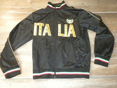 Naqi Italia Track Jacket Mens S Black Italian Retro Warm Up Bloke Core Soccer
