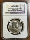 1962-D Franklin Half Dollar NGC UNC DETAILS OBV CLEANED