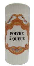 POIVRE A' QUEUE Old Apothecary Jar Petty's Rx Drugstore Ad Lenox Made in USA