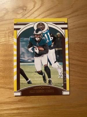 2020 Panini Legacy Miles Sanders Yellow /150 #56 Philadelphia Eagles Card